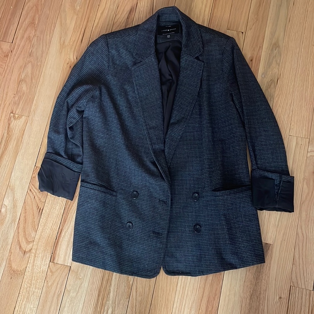 Lucky Brand blue and black blazer